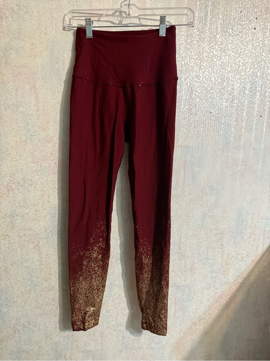 Beyond Yoga Pants - Beyond Yoga Alloy High Waist Ombre Legging Red W Gold Speckle Leggings Size S